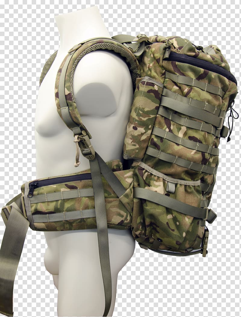 Backpack Soldier Military camouflage Close quarters combat, shoulder bags transparent background PNG clipart