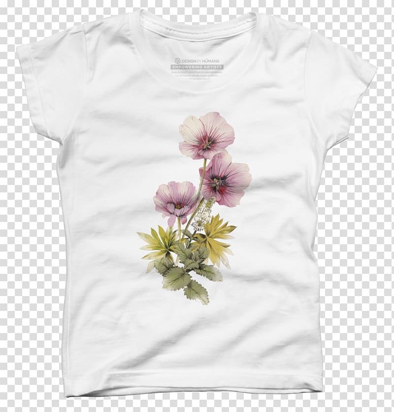 Design by Humans T-shirt Violet, geranium transparent background PNG clipart