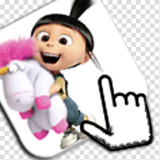 Girl holding unicorn plush toy illustration, Agnes Despicable Me