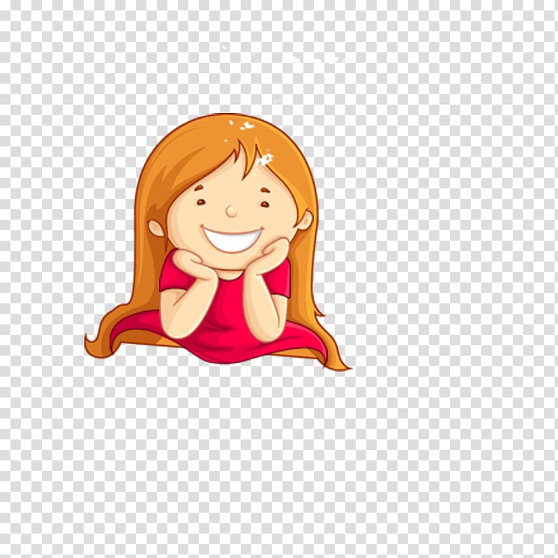 Cartoon Girl Drawing, little girl transparent background PNG clipart