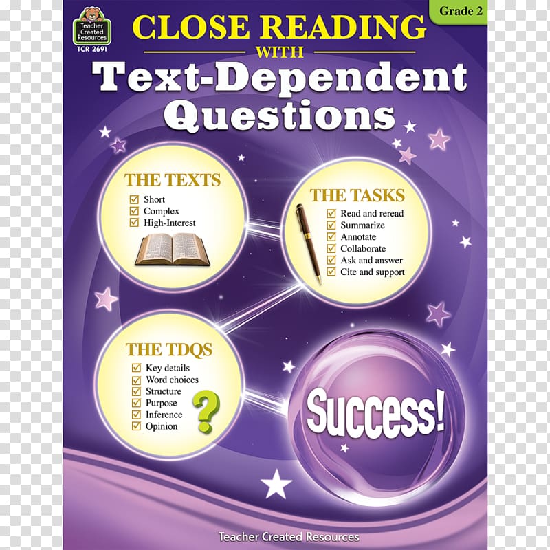 Close Reading Using Text-Dependent Questions Grade 2 Brand, others transparent background PNG clipart