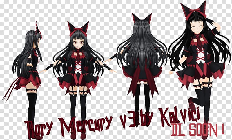 Model Anime Gate VRChat MikuMikuDance, Rory mercury transparent background PNG clipart