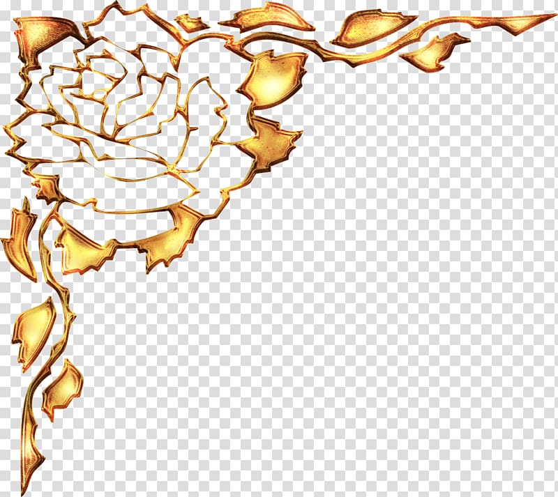 Scrap Petal Orange Center , corner transparent background PNG clipart