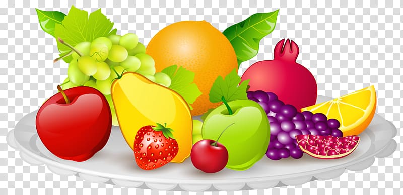 Vegetarian cuisine Cabbage soup diet Fruit Vegetable, Plate with Fruits , illustration of variety of fruits transparent background PNG clipart