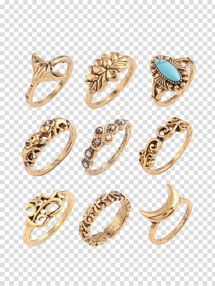 Earring Alloy Turquoise Gold, day elephants protection transparent background PNG clipart