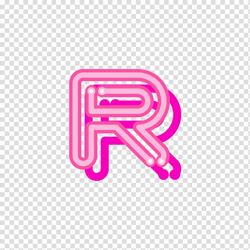 Letter Red Logo Font, Red uppercase fluorescent letter R transparent background PNG clipart
