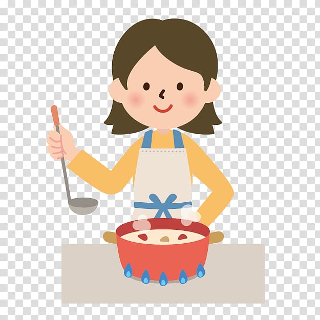 cartoon,cooking girl transparent background PNG clipart