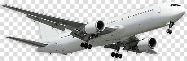 white commercial airplane , Bottom Taking Off Plane transparent background PNG clipart