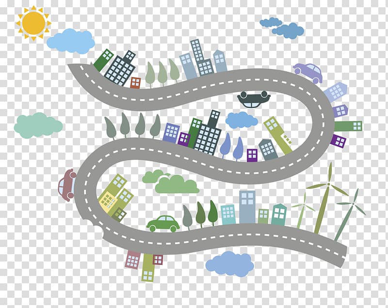 curved green city icon transparent background PNG clipart