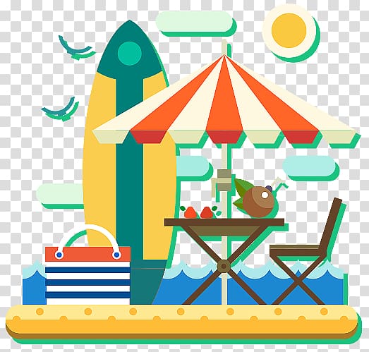 Join-In (Holding) Co., Ltd , Cartoon seaside vacation transparent background PNG clipart