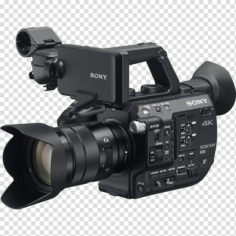 Super 35 Sony XDCAM PXW-FS5 Camera Sony α, Camera transparent background PNG clipart