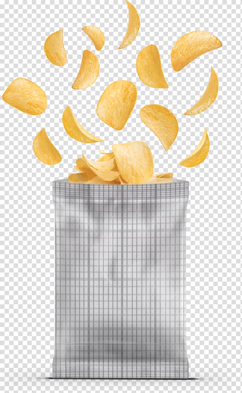 yellow chips illustration, Junk food Potato chip French fries, Potato chips transparent background PNG clipart