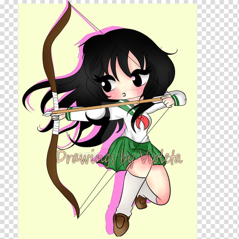 Kagome Higurashi Fan art Chibi Anime, Chibi transparent background PNG clipart