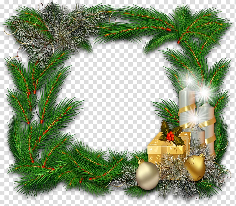 Frames Ded Moroz New Year , leaf frame transparent background PNG clipart