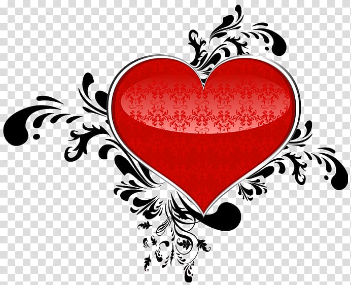Decorative red heart with ribbon for Valentine's Day png download -  944*1144 - Free Transparent Red Heart png Download. - CleanPNG / KissPNG