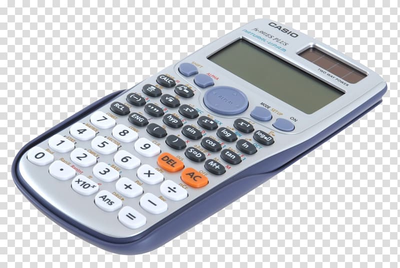 gray Casio solar scientific calculator, Casio graphic calculators Scientific calculator Calculation, Engineering Scientific Calculator transparent background PNG clipart