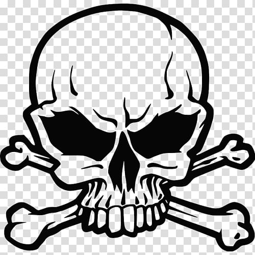 Skull and Bones Skull and crossbones Human skull symbolism Sticker, skull transparent background PNG clipart