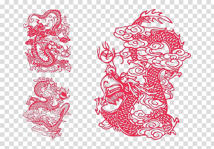 China Chinese dragon Illustration, Auspicious Chinese dragon pattern transparent background PNG clipart