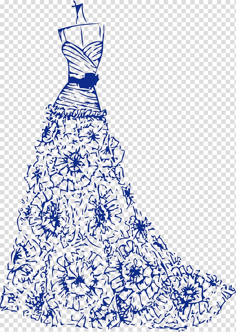 women's blue sleeveless dress in mannequin sketch, Robe Drawing Cartoon Wedding dress Marriage, Marriage wedding wedding flowers wedding perspective transparent background PNG clipart