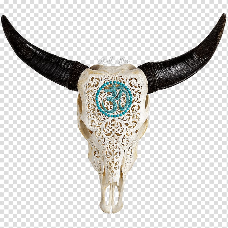 Skull XL Horns Cattle Animal, skull transparent background PNG clipart