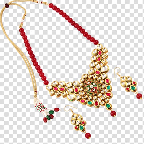 Necklace Pearl Jewellery Gemstone Bead, kundan jewellery sets transparent background PNG clipart