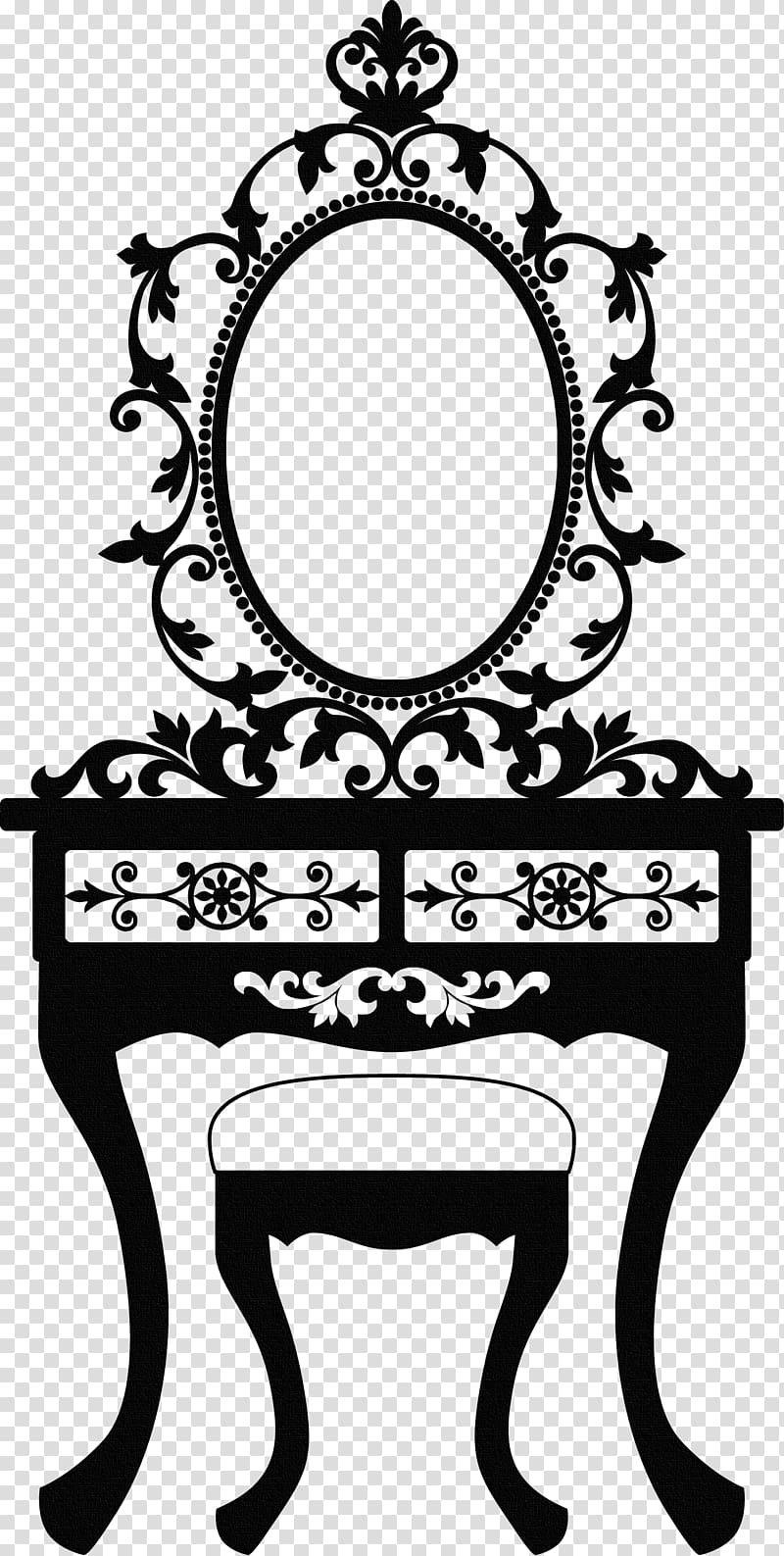 Table Vanity , shabby chic transparent background PNG clipart