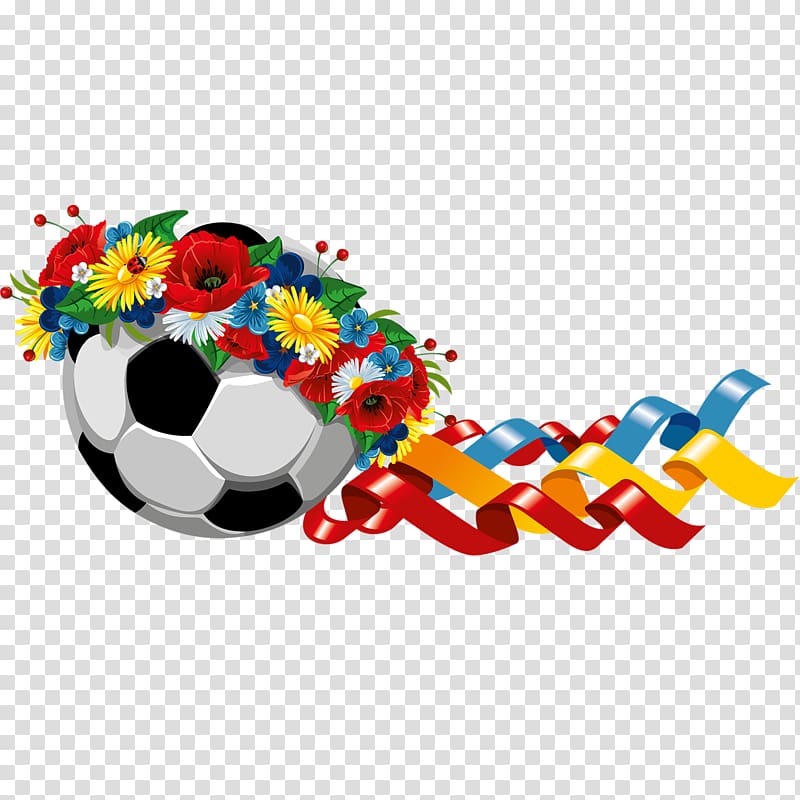 Football Flower Sport Illustration, football transparent background PNG clipart