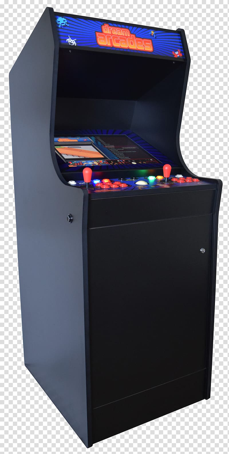 Arcade cabinet Ms. Pac-Man Centipede Asteroids, complete and perfect transparent background PNG clipart