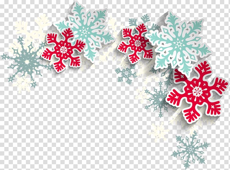 Snowflake , Color paper-cut snow transparent background PNG clipart