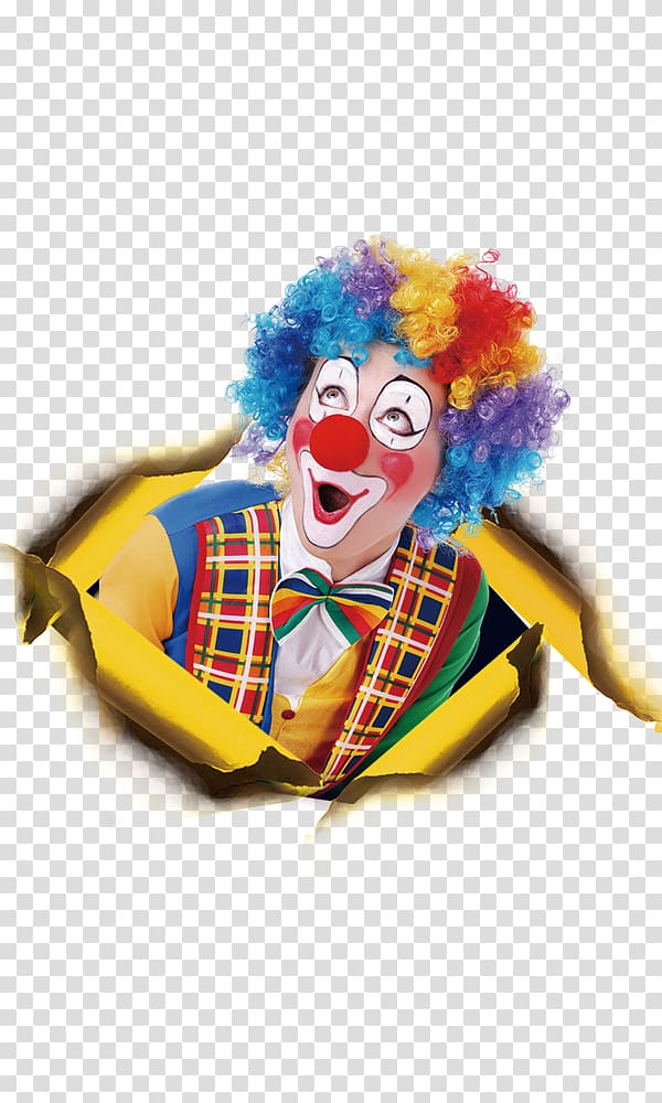 clown illustration, Clown Poster Humour, April Fool\'s Day clown element transparent background PNG clipart
