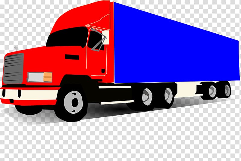 Cartoon Semi-trailer truck , car transparent background PNG clipart