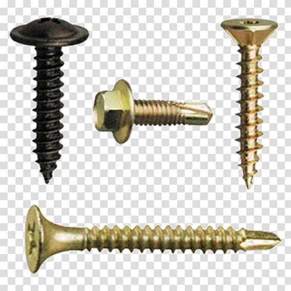 Self-tapping screw Fastener Threading Bolt, screw transparent background PNG clipart
