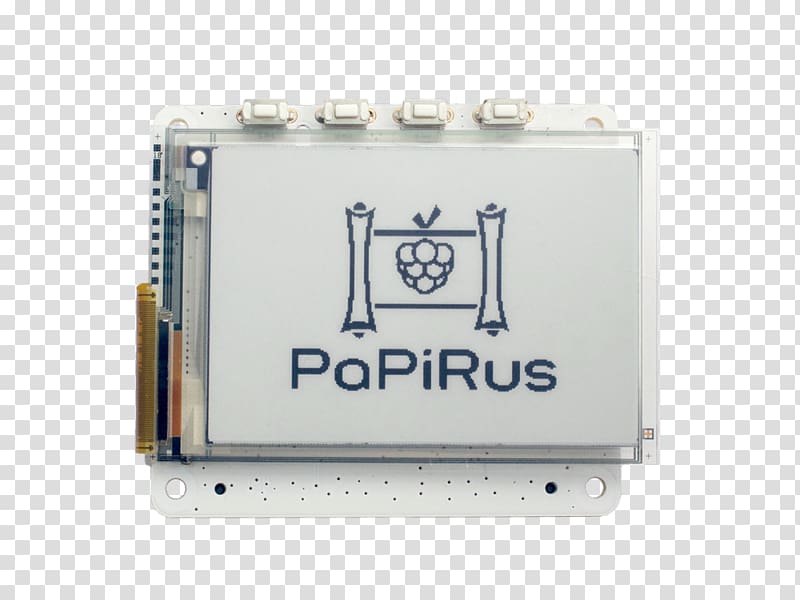 Electronic paper E Ink Raspberry Pi Display device, papirus transparent background PNG clipart