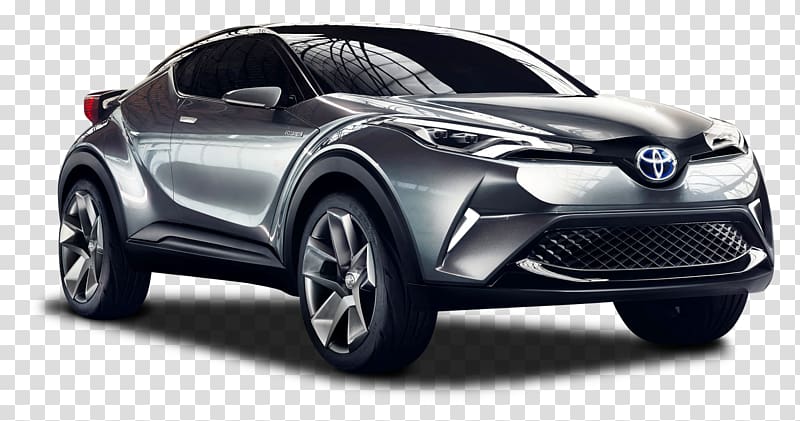 gray Toyota SUV, 2018 Toyota C-HR Car Auto show Toyota RAV4, Toyota C HR Grey Car transparent background PNG clipart