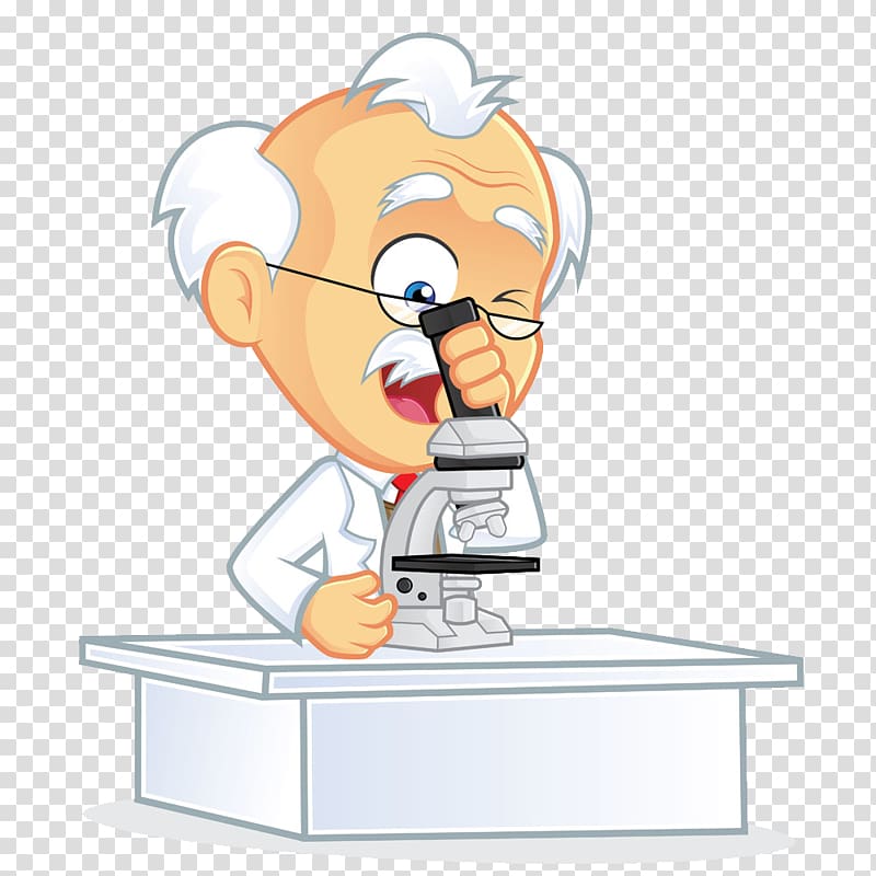 Microscope Cartoon Laboratory , Microscopic observation of doctors transparent background PNG clipart