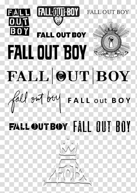 Fall Out Boy Logo Emo Save Rock and Roll Design, brendon urie panic at the disco transparent background PNG clipart