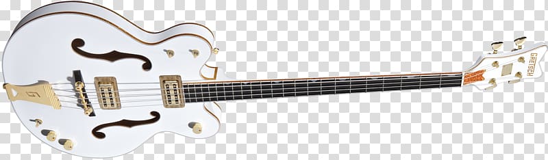 Acoustic-electric guitar Gretsch White Falcon Bass guitar, electric guitar transparent background PNG clipart