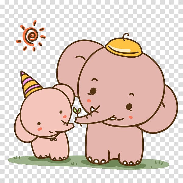 Cartoon Avatar , Parental cartoon elephant buckle creative decoration Free transparent background PNG clipart