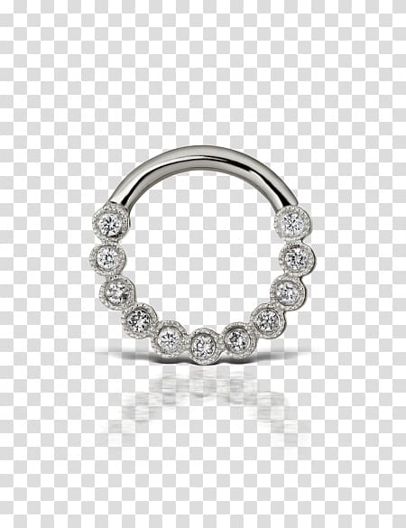 Earring Daith piercing Diamond Jewellery, Scalloped Edge transparent background PNG clipart