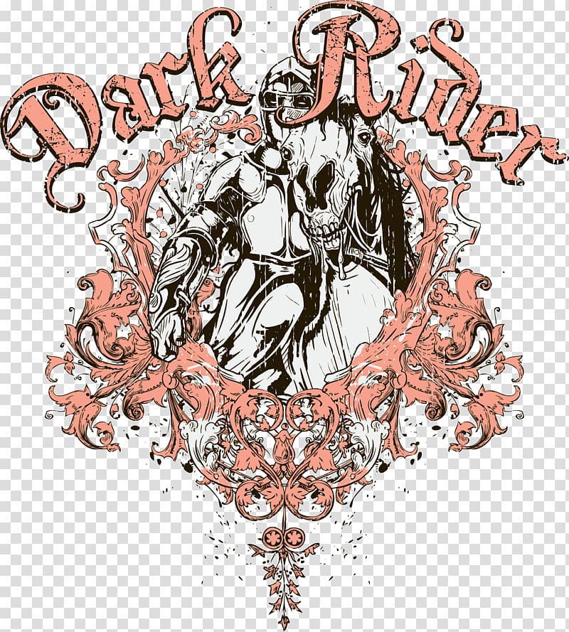 Dark Rider logo, Printed T-shirt, t-shirt transparent background PNG clipart