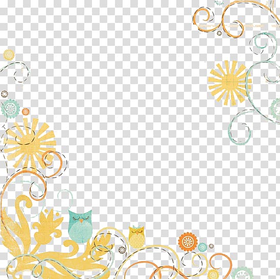 Yellow , Sunflower Border transparent background PNG clipart