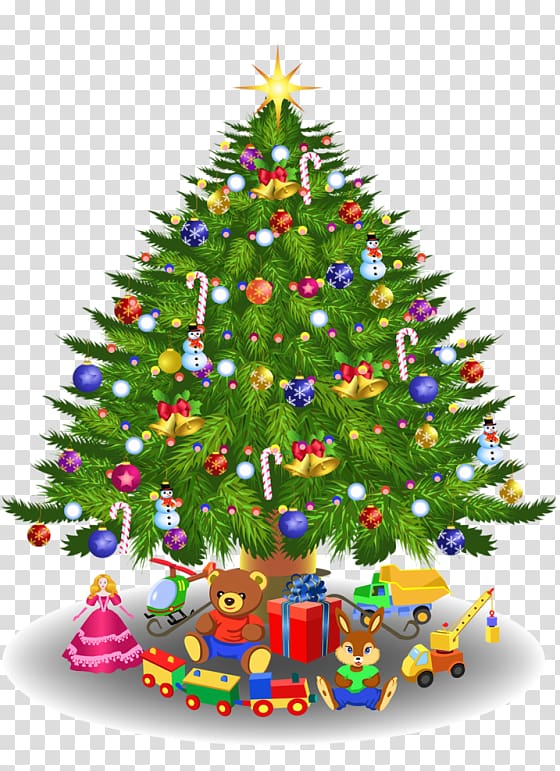 Christmas tree , Beautiful Christmas tree transparent background PNG clipart