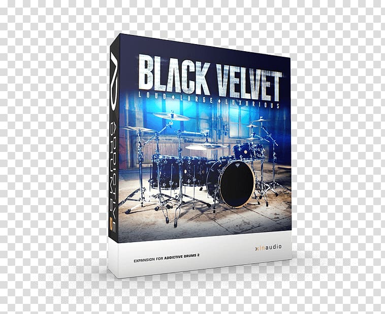 Drums Black Velvet Software synthesizer EZdrummer Musical Instruments, Velvet Box transparent background PNG clipart