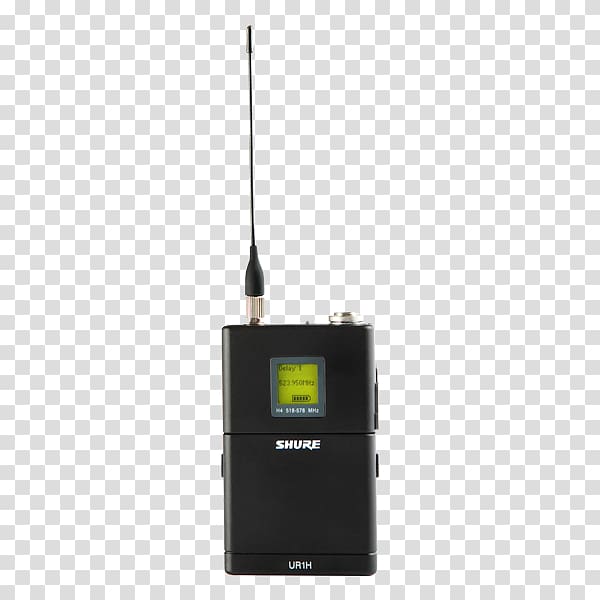 Wireless microphone Shure Transmitter Wireless microphone, microphone transparent background PNG clipart