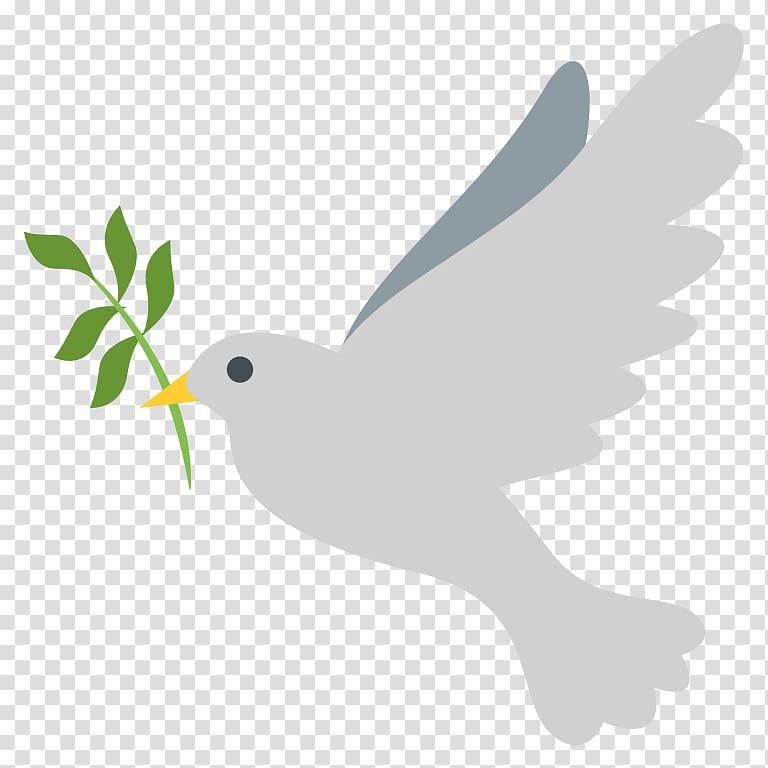 Emoji Peace Doves as symbols Columbidae Bird, Emoji transparent background PNG clipart