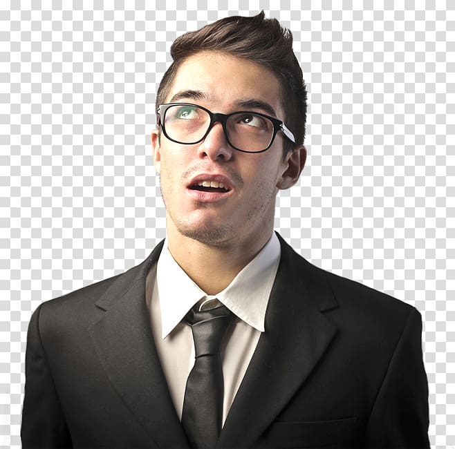 man opening his mouth while wearing eyeglasses, Responsive web design WordPress Theme Blog Template, Thinking man transparent background PNG clipart