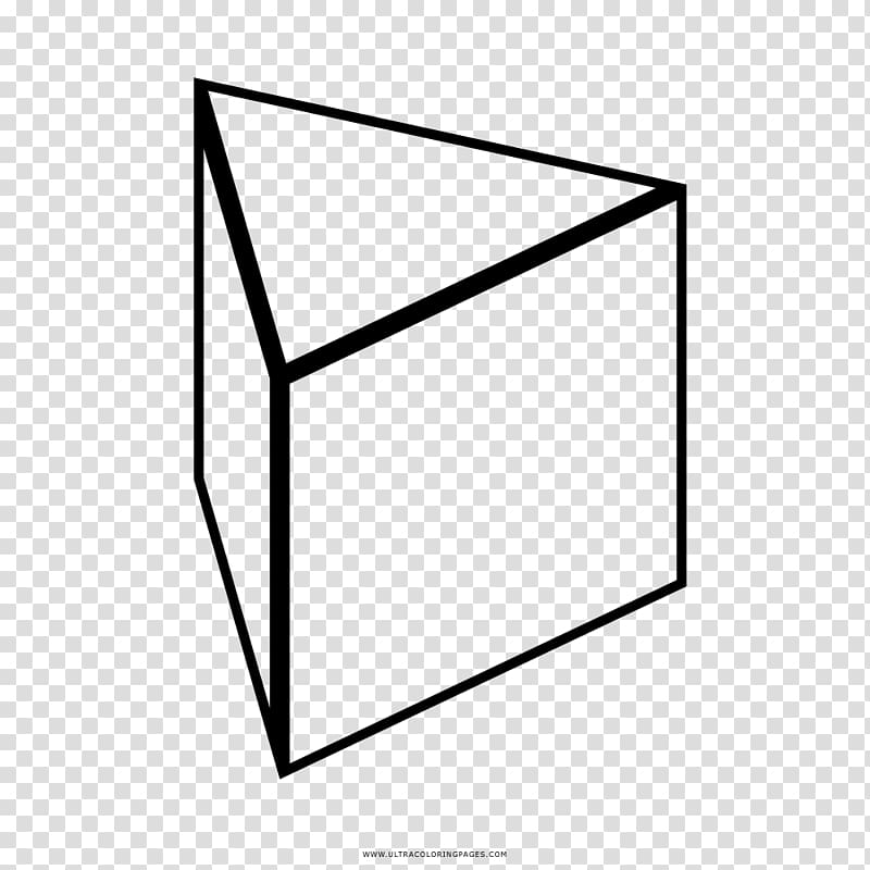 Triangular prism Triangle Drawing Coloring book, triangle transparent background PNG clipart