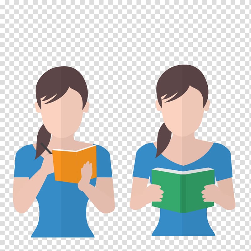 Woman , Reading female student taking notes transparent background PNG clipart