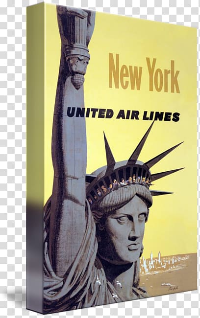 Statue of Liberty Poster United Airlines American Airlines, travel posters transparent background PNG clipart