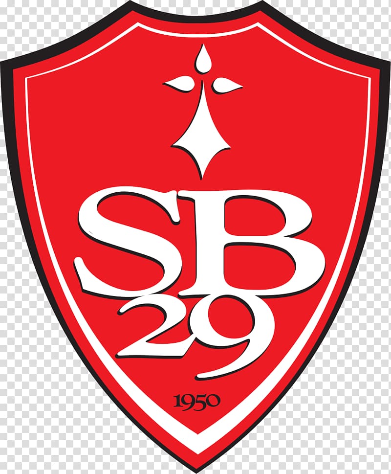 white and red SB 29 logo, Stade Brestois Logo transparent background PNG clipart